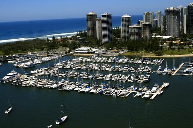 Aerial view of Southport Yacht Club © Bronwen Ince/SYC